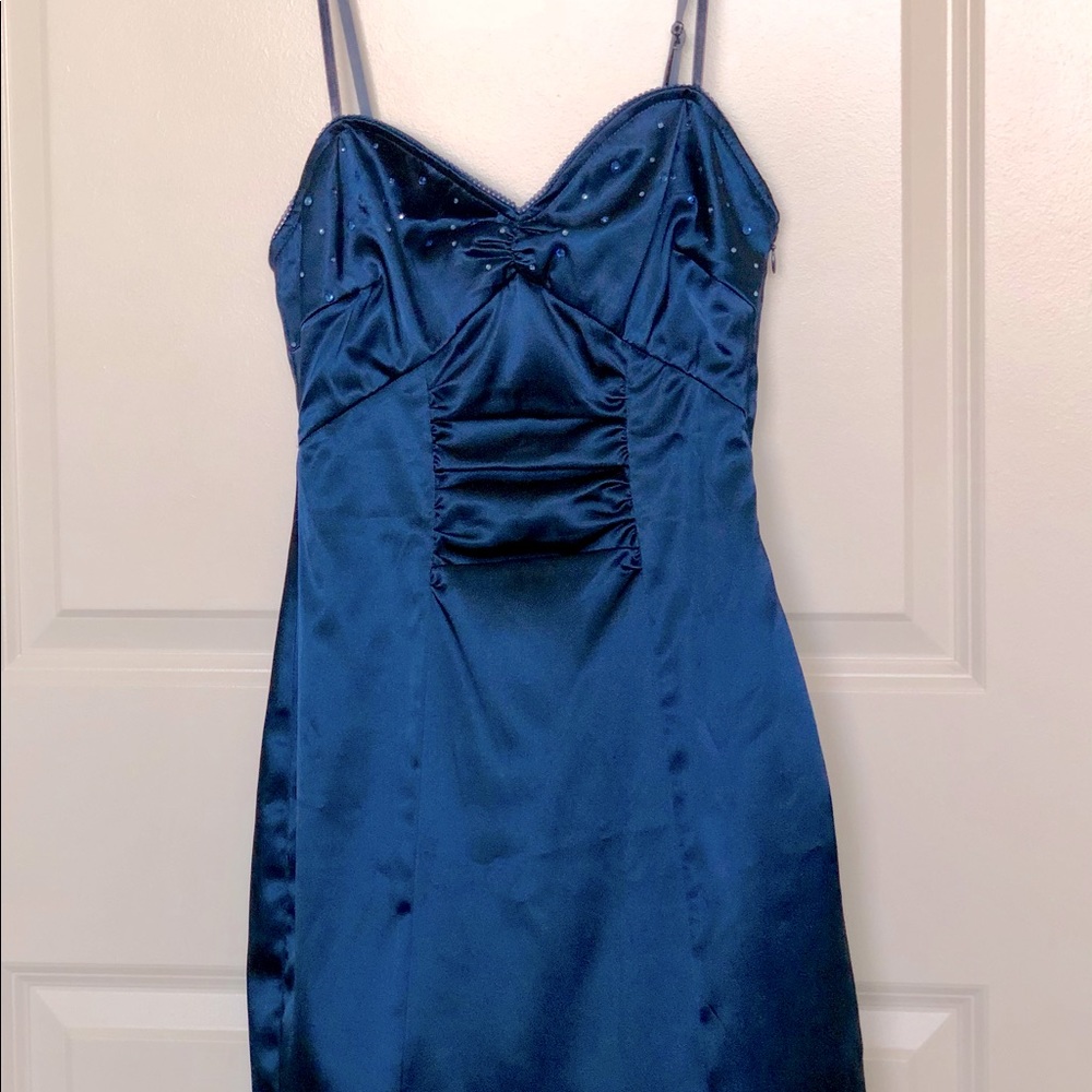 Guess Satin Navy Mini-Dress